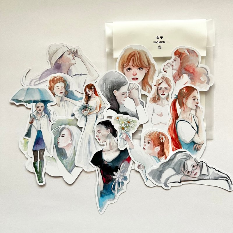 女子3号 贴纸包 - 贴纸 - 纸 
