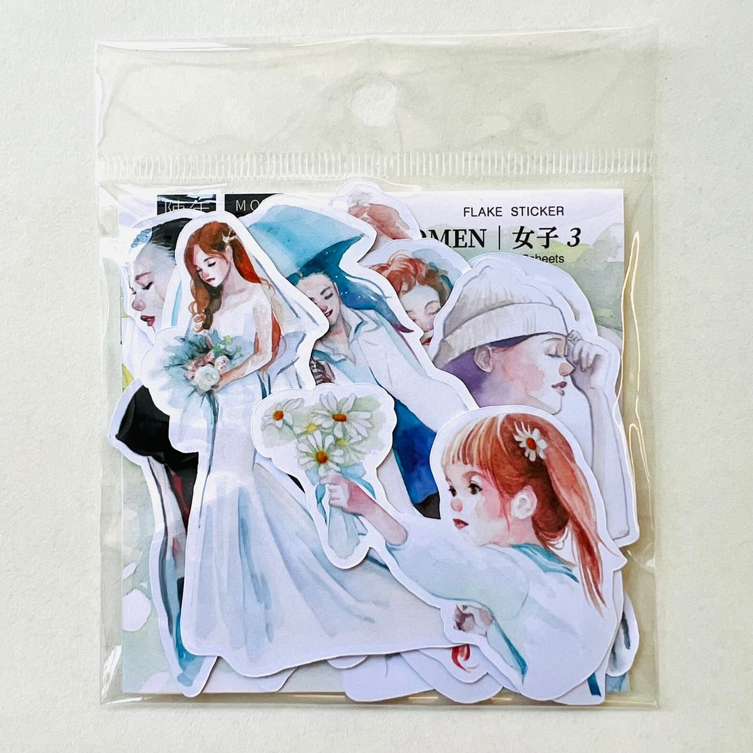 女子3号 贴纸包 - 贴纸 - 纸 