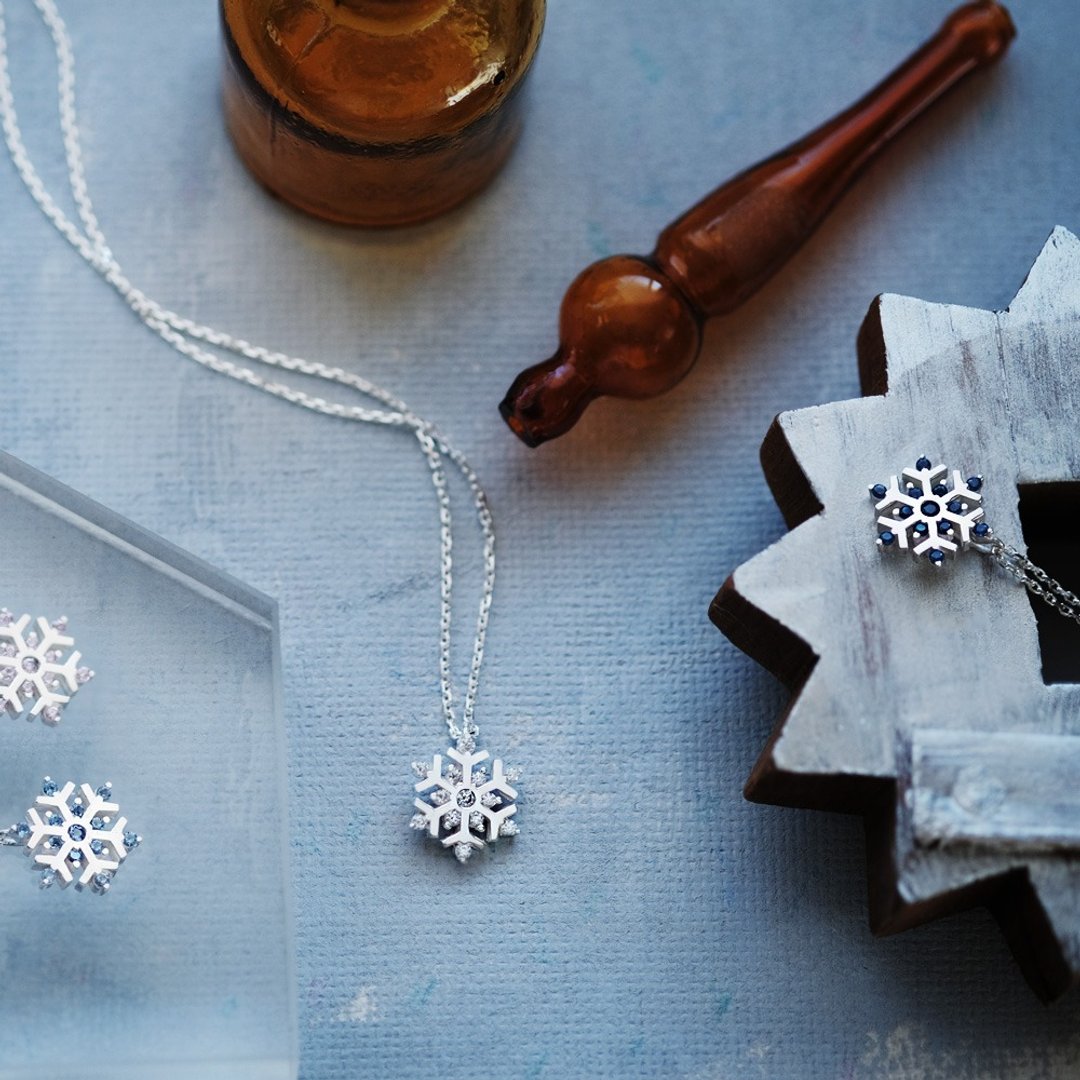 雪花结晶 项链 925纯银 - 项链 - 其他金属 银色