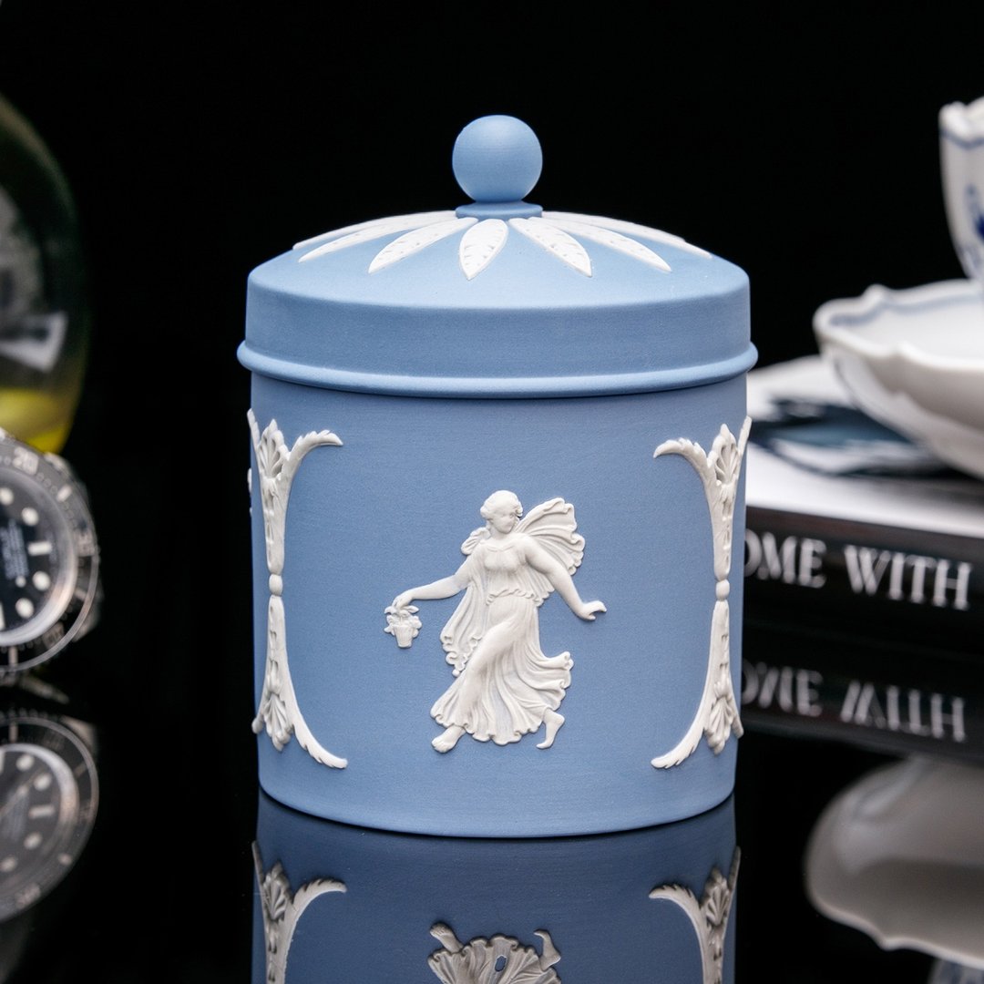 英国制Wedgwood Jasper精典丰收跳舞女神陶瓷收藏储物罐 茶叶罐 - 摆饰 - 瓷 