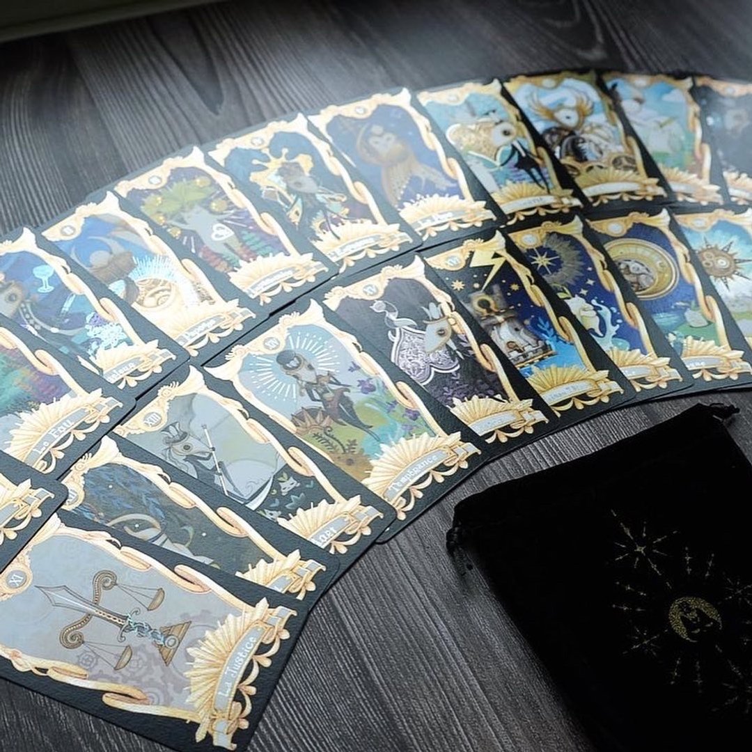 喵德拉系列-大阿尔克纳塔罗牌首刷限定版 - 卡片/明信片 - 纸 金色