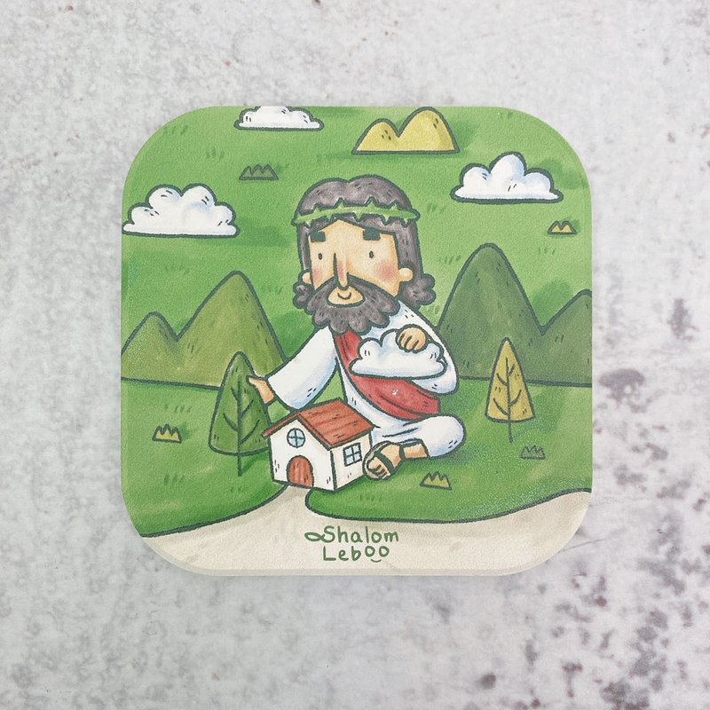 插画吸水杯垫-造一个家 - 杯垫 - 陶 