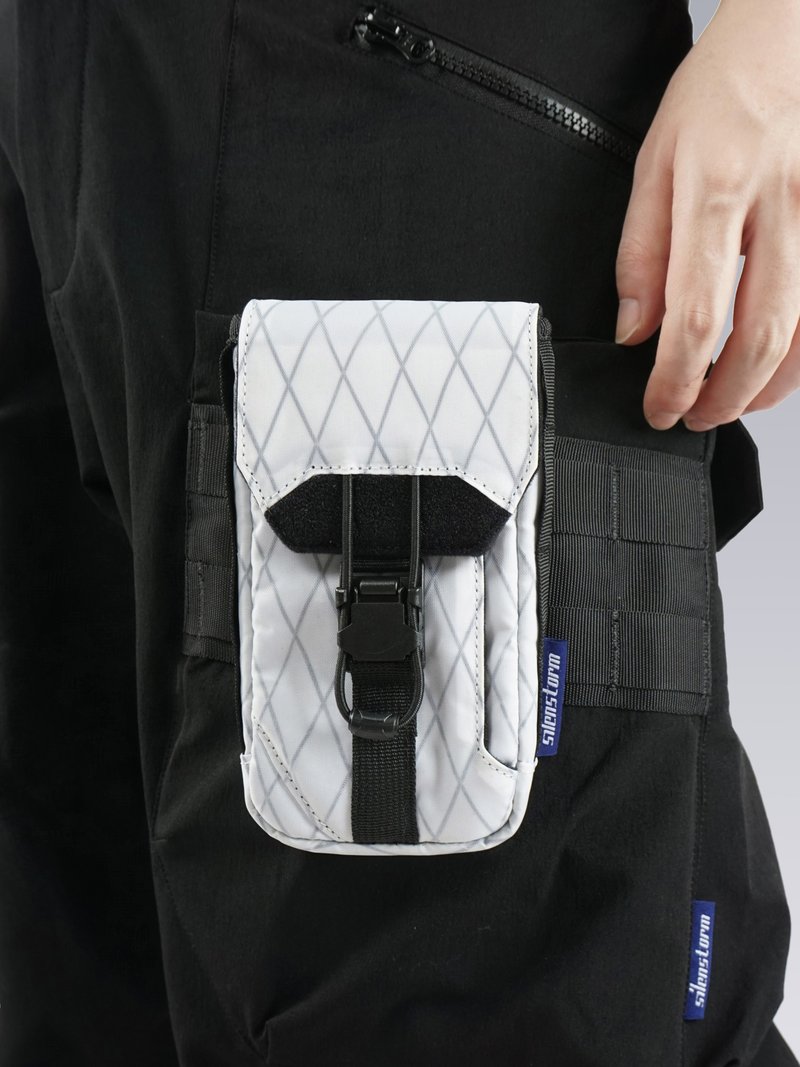 扩展仓手机附件包 磁吸扣molle系统机能风防水小卡腰包 - 零钱包 - 聚酯纤维 黑色