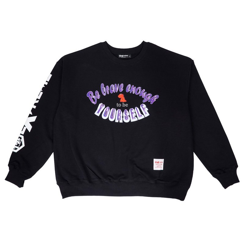 MIT有机棉宽版大学T 勇敢作自己 - 中性连帽卫衣/T 恤 - 棉．麻 