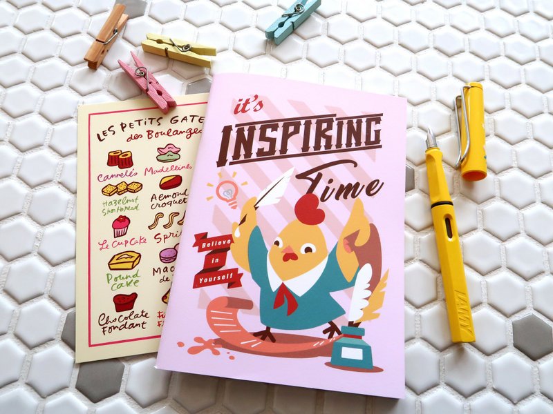 迪梦奇 钢钢好系列彩绘款 - 灵感笔记本/诗人鸡 - 笔记本/手帐 - 纸 红色