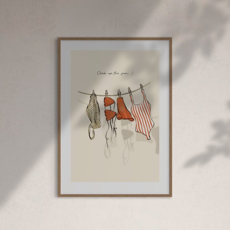 Soak up the sun 印刷画作 墙壁装饰 - 海报/装饰画/版画 - 纸 白色