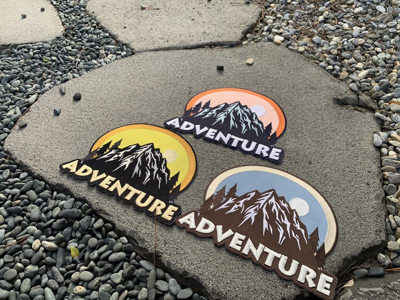 立体刺绣布章 - 探险丛林 烫布贴 - 徽章/别针 - 绣线 多色