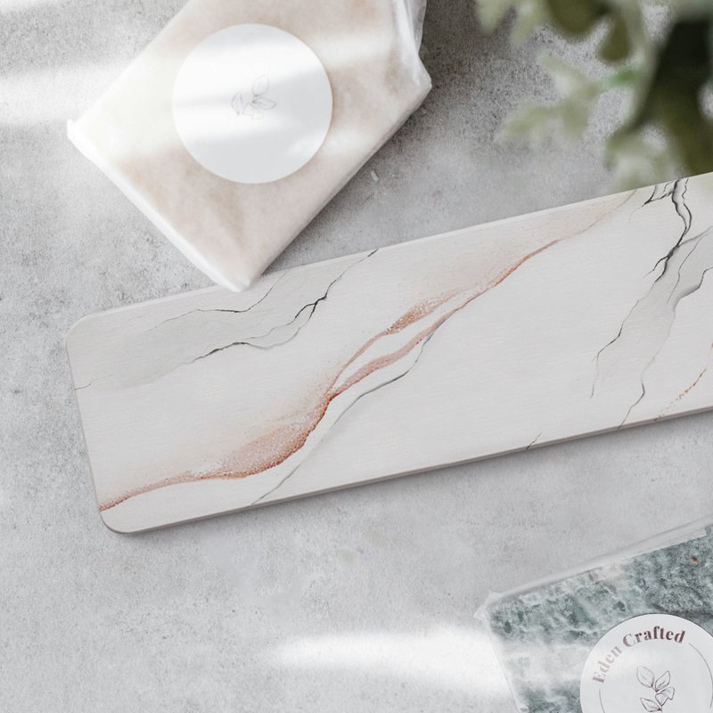 灰粉大理石。硅藻土洗漱垫/皂垫 (硬式) - 卫浴用品 - 其他材质 
