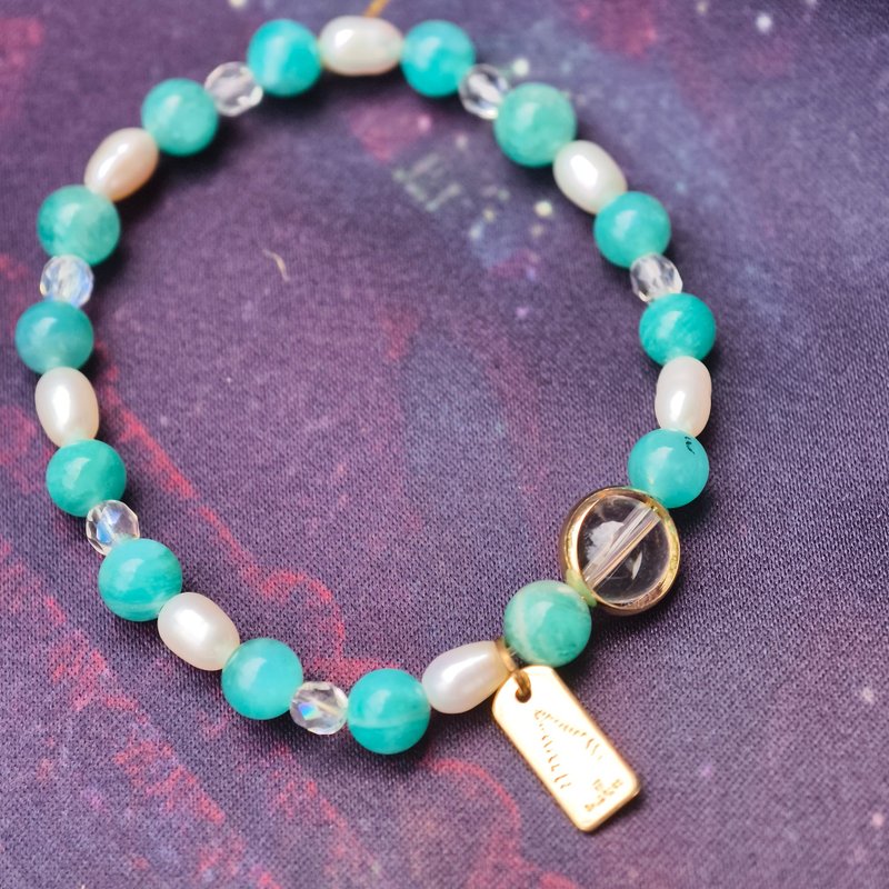 创意 设计 手链 翠语之境 Whispering Amazonite - 手链/手环 - 水晶 蓝色