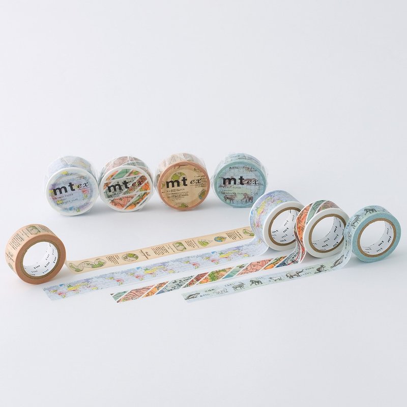 mt ex 和纸胶带 / 2021AW 地图图鉴系列4入组 - 纸胶带 - 纸 多色