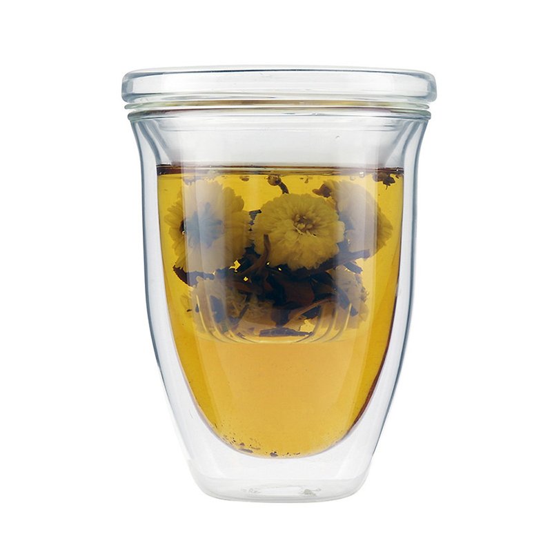 双层玻璃泡茶滤茶组 300ml (含玻璃滤茶器) - 茶具/茶杯 - 玻璃 