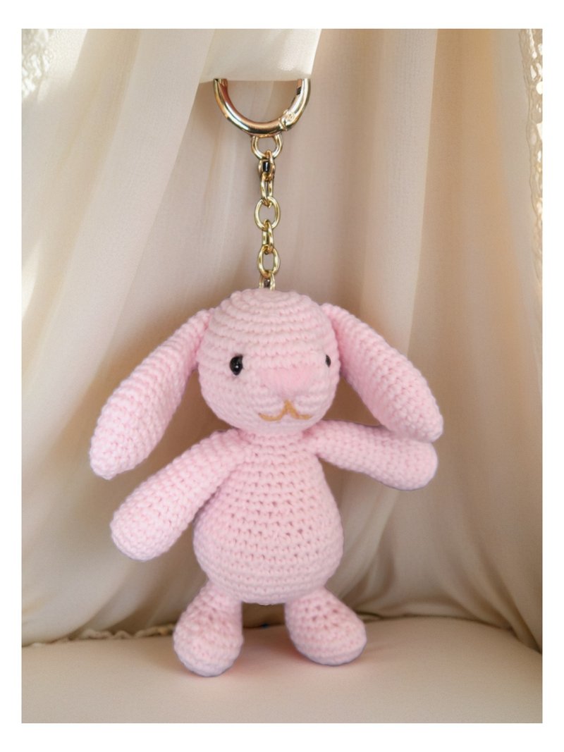 鈎织可爱动物造型匙扣款~~毛线玩偶~~可客制 - 玩偶/公仔 - 棉．麻 多色