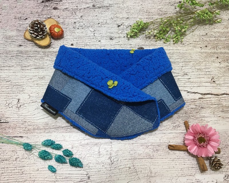 低调帅性格子围巾 - 围巾/披肩 - 其他材质 蓝色