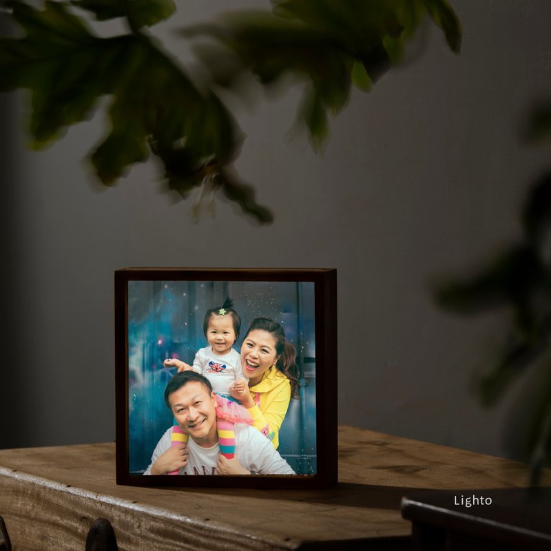 【定制化 / 实木灯箱】胡桃木、枫木 / 超多尺寸、可调光可换灯片 - 订制画像 - 木头 咖啡色