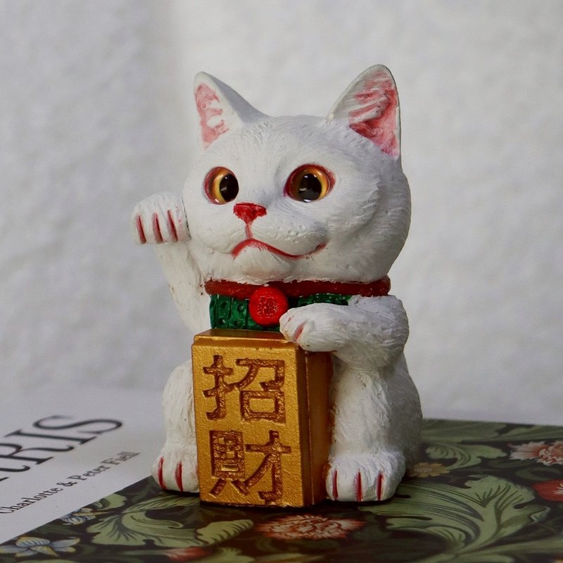 曙 MUSE 迷你彩色招财猫摆饰 礼物 办公室 可爱小物 - 摆饰 - 水泥 