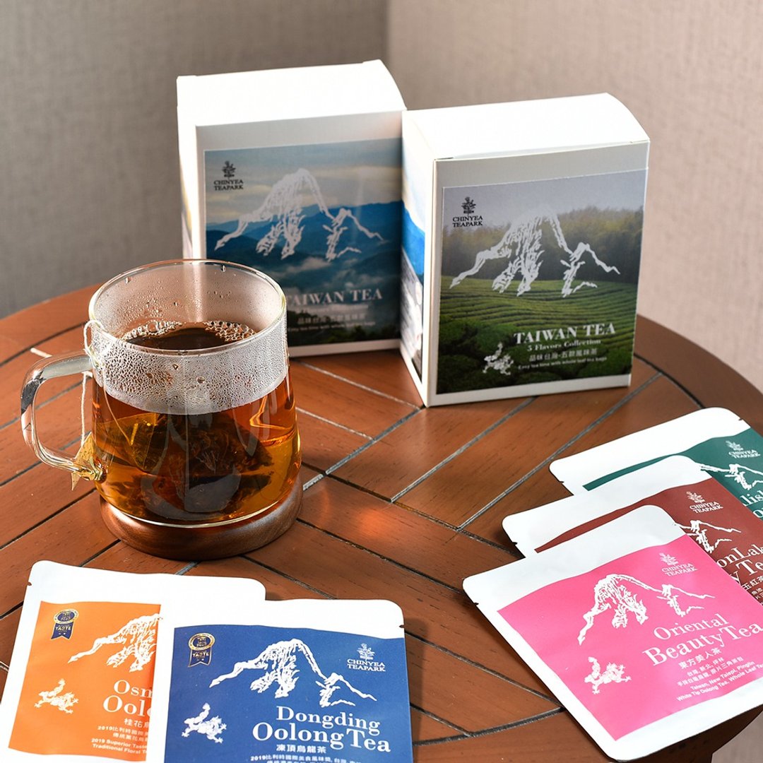品味台湾-五款经典茶包(5入/盒) - 茶 - 木头 卡其色