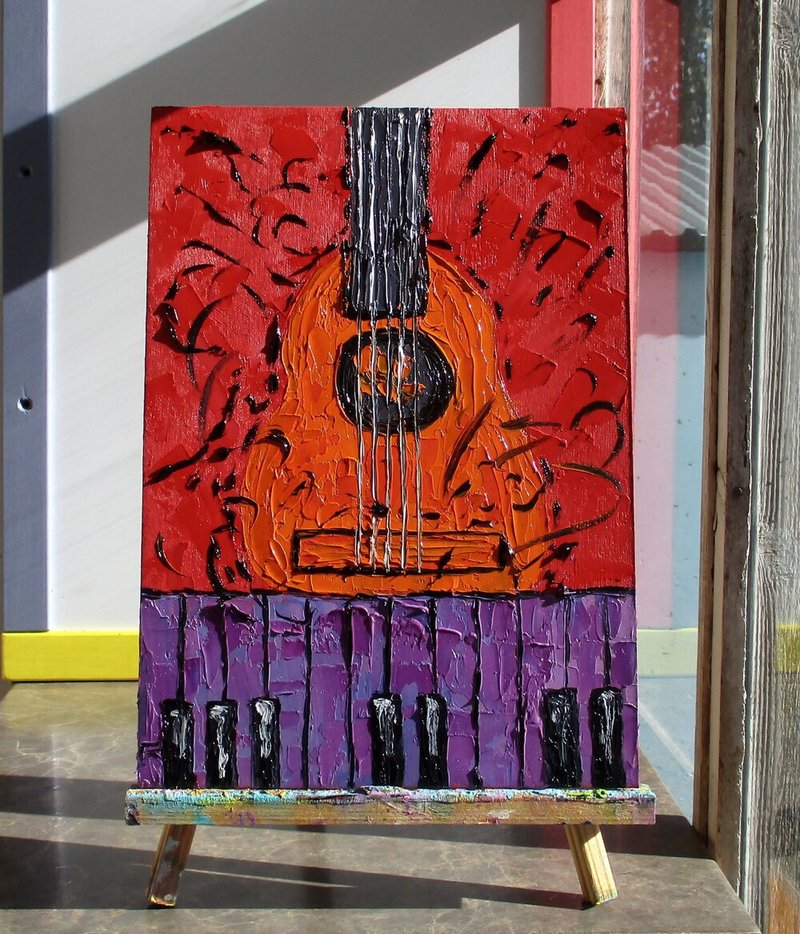 オリジナル ギター オーューオーrinzu オトワーク 音楽 ジャズ - 墙贴/壁贴 - 其他材质 多色