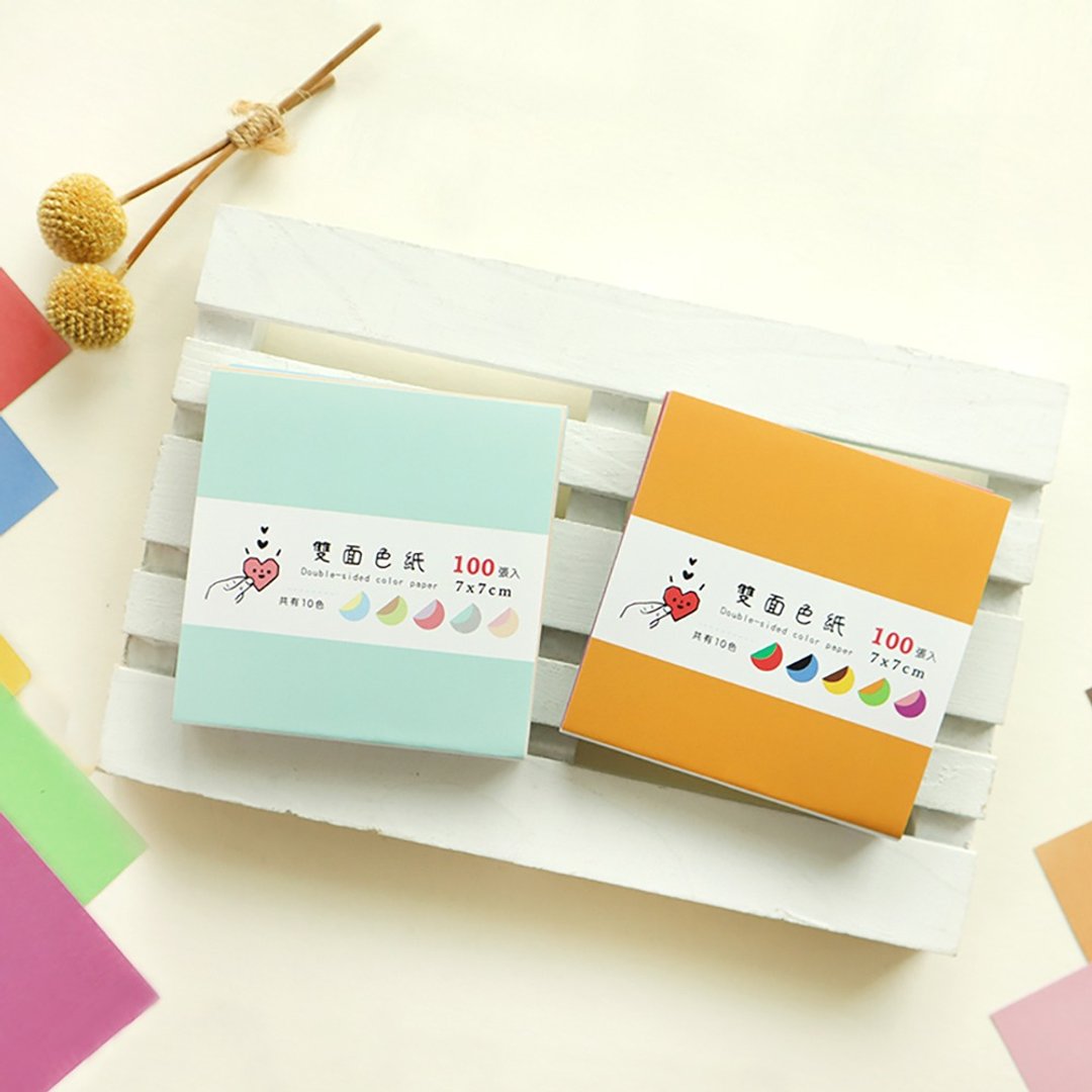 7x7cm 双面色纸 100 入 (2 色) SW-115 折纸 DIY 手作 - 包装材料 - 纸 
