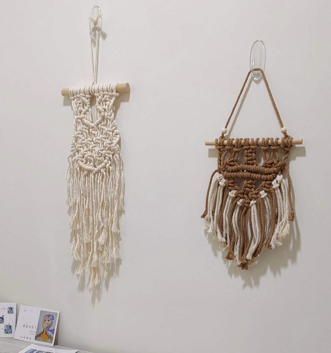 【点点星辰】macrame 编织/挂饰/墙饰/吊饰/圣诞/情人节礼物送礼 - 墙贴/壁贴 - 棉．麻 