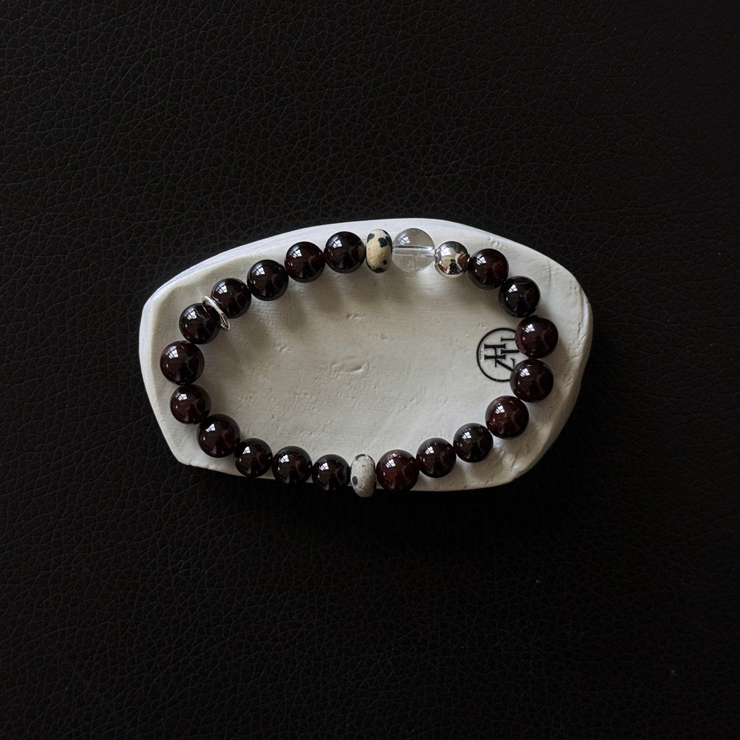Zhu.handcrafted__Darken__纯银/天然石/石榴石 - 手链/手环 - 水晶 