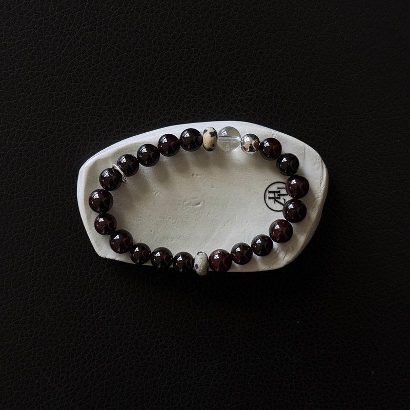 Zhu.handcrafted__Darken__纯银/天然石/石榴石 - 手链/手环 - 水晶 