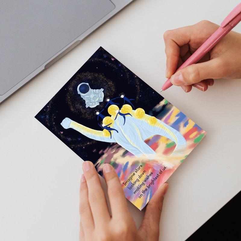 【 万用卡 】冥想太空人 恐龙 生日卡 感谢卡 搞怪/手绘/奇幻 - 卡片/明信片 - 纸 多色