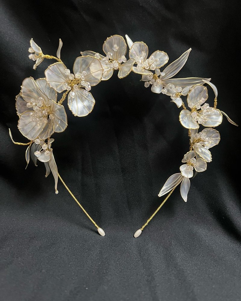 冒牌老板娘 Kingboss水晶花花冠C - 发饰 - 其他材质 白色