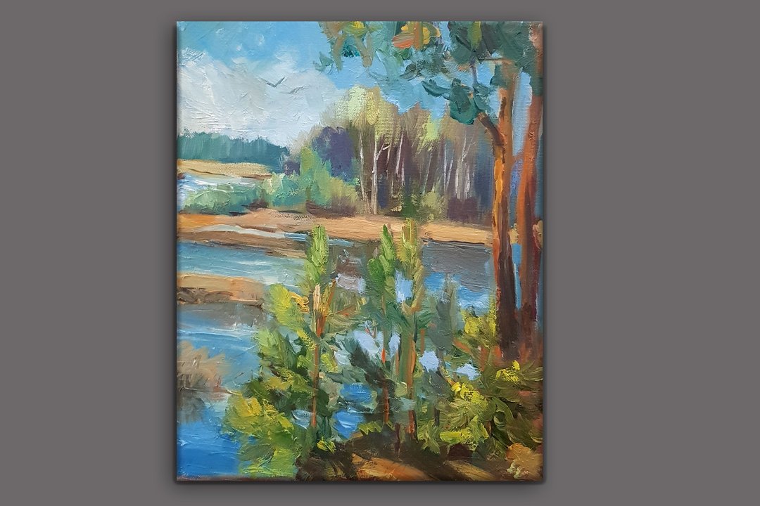 树画  原创艺术  油画  帆布墙艺术  挂画 油画创作   风景油画 - 海报/装饰画/版画 - 其他材质 多色