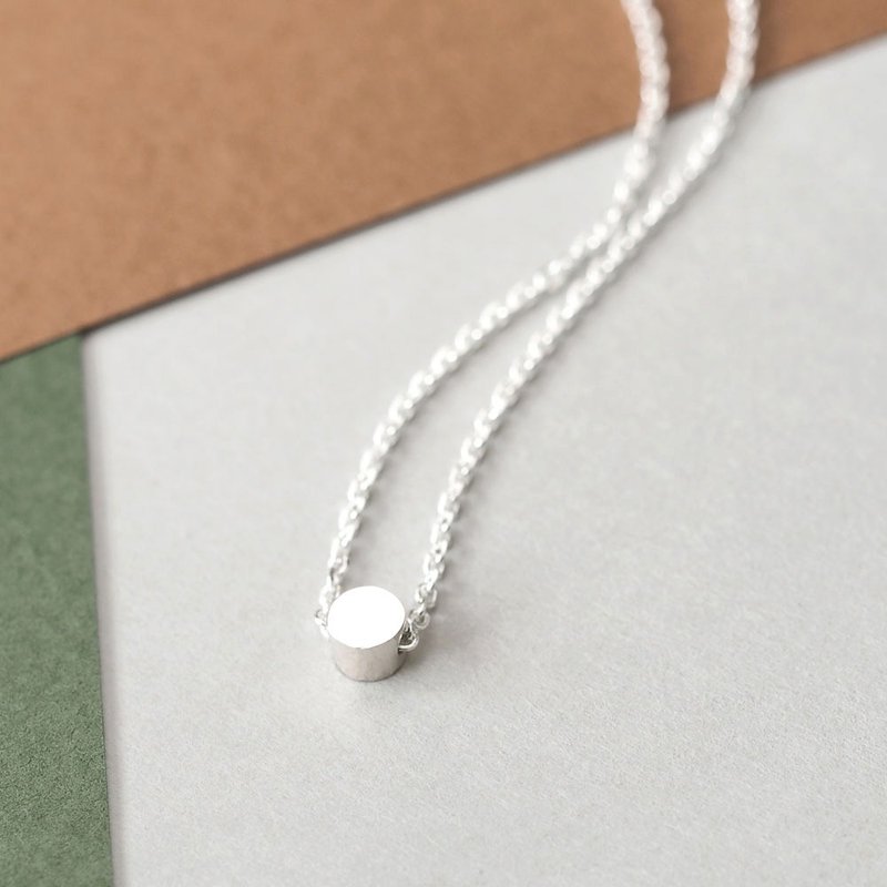 Tiny Maru Necklace Silver 925 - 项链 - 其他金属 银色