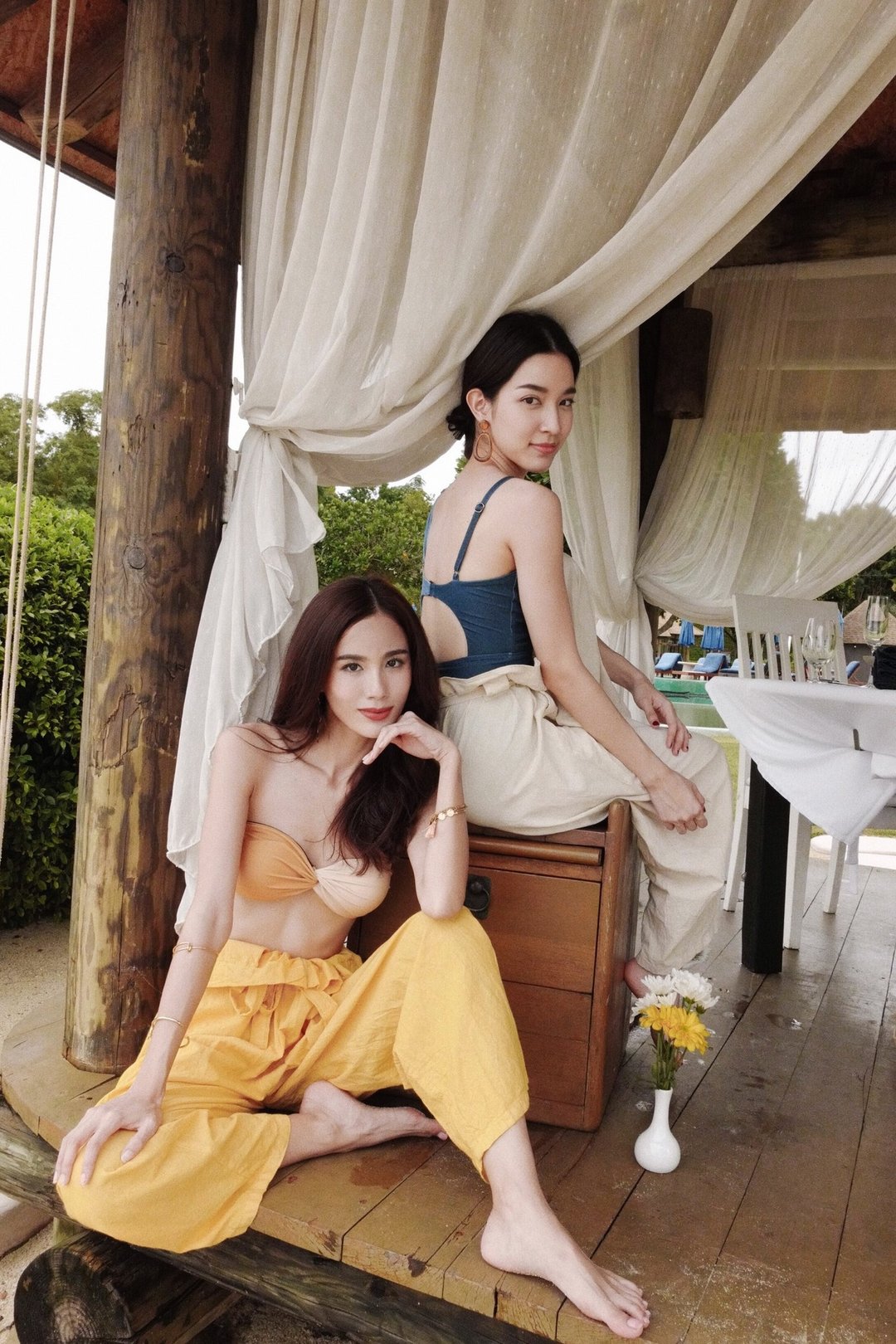 Holiday Pants - 女装长裤 - 棉 黄色
