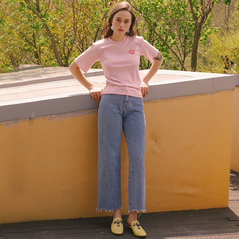 VITALSIGN Vintage Wide Leg Jeans - 女装长裤 - 棉．麻 蓝色