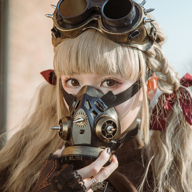 蒸汽朋克 创意礼物 骑行 护目镜 风镜 防毒面具 面罩 - 其他 - 其他材质 黑色