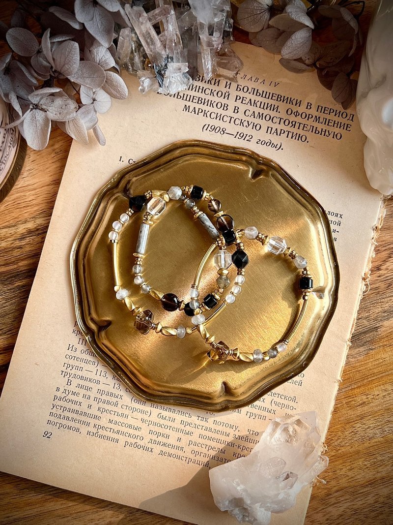 -菸瘾-天然水晶手链/黄铜手链 - 手链/手环 - 水晶 多色