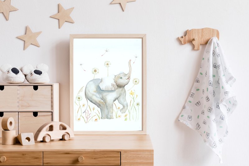 新生儿礼物  | 婴儿房装饰画  | 家饰画  | 动物挂画  | - 墙贴/壁贴 - 纸 多色