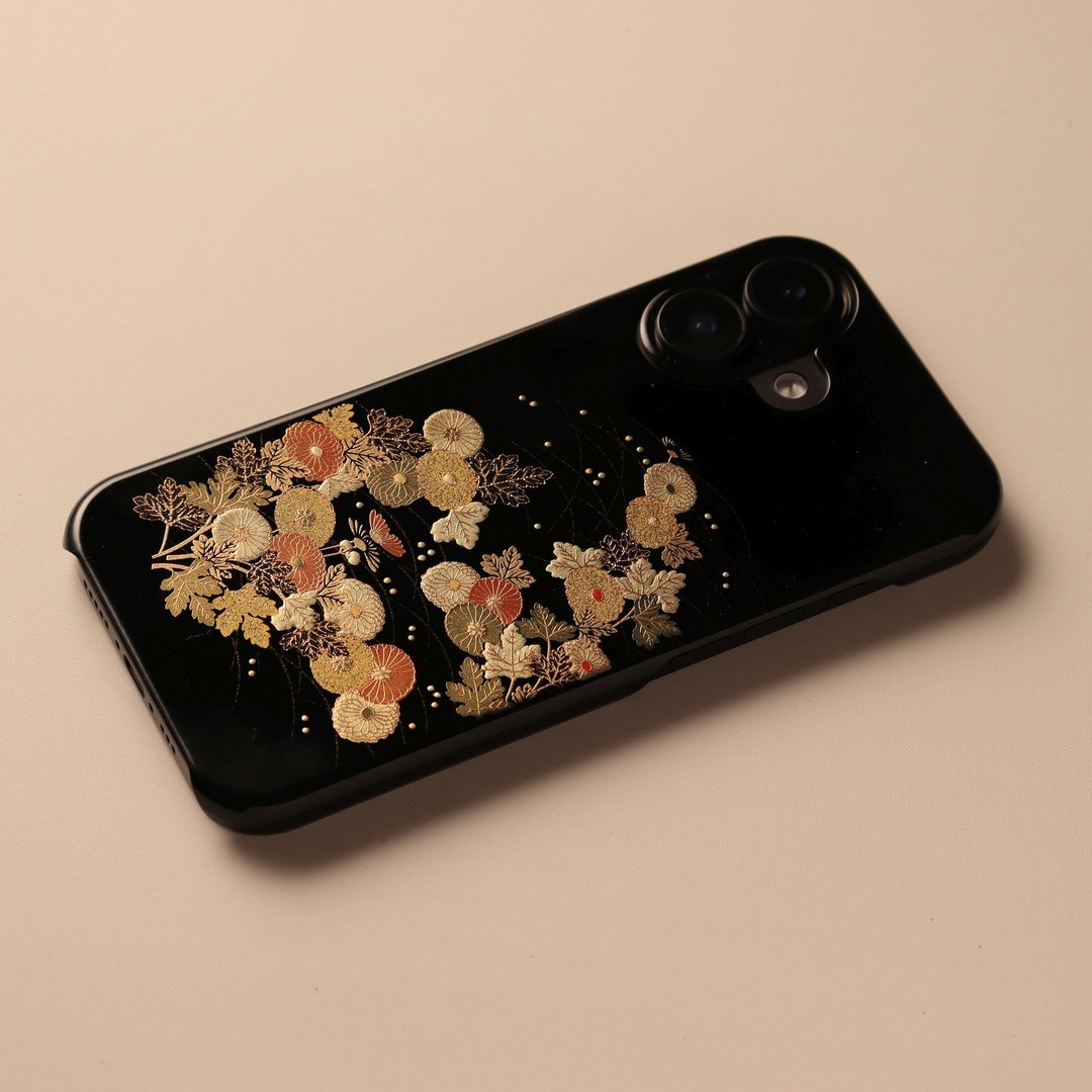 莳绘 iPhone 保护壳 iPhone17 系列 / iPhone Air 高莳绘 小菊花 山中漆器 - 手机壳/手机套 - 其他材质 