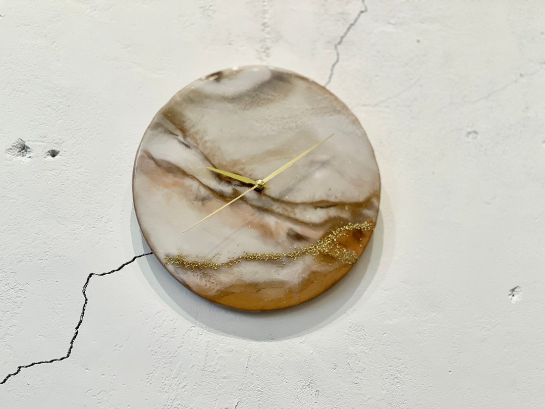 水晶树脂时钟材料体验包-金色 - 插画/绘画/写字 - 树脂 