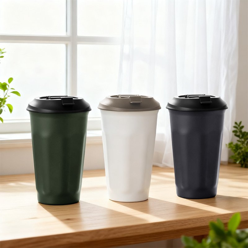 【哩皿生活】洁晶随行咖啡杯 环保随身杯 水杯 茶杯 循环杯 饮料 - 咖啡杯/马克杯 - 其他材质 多色