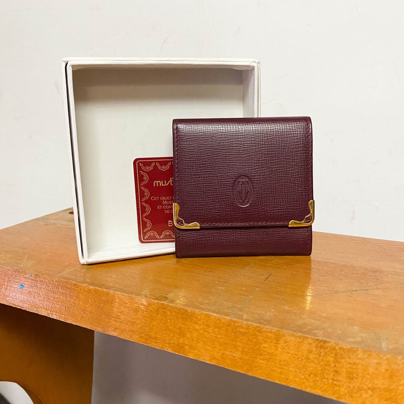 中古Cartier卡地亚|古着|银包|零钱包|散纸包|皮革钱包|Coin Case - 零钱包 - 真皮 红色
