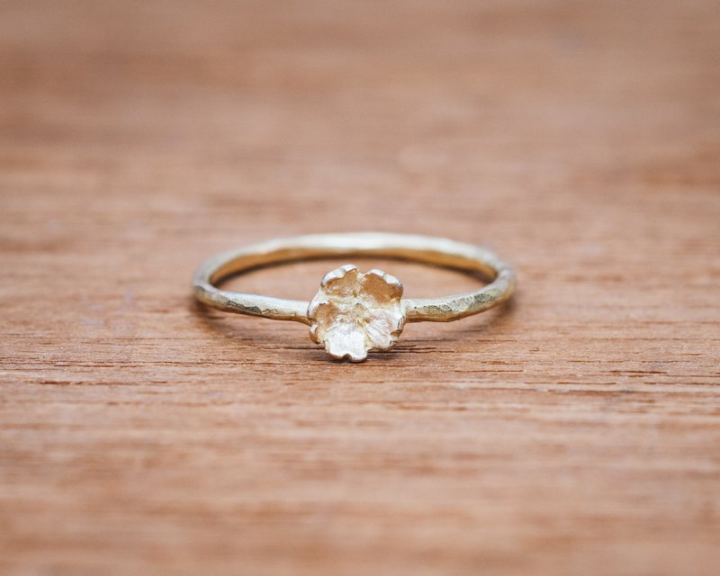 Sakura ring - 18K ring - Japanese cherry blossom ring - pinky ring - 戒指 - 贵金属 金色