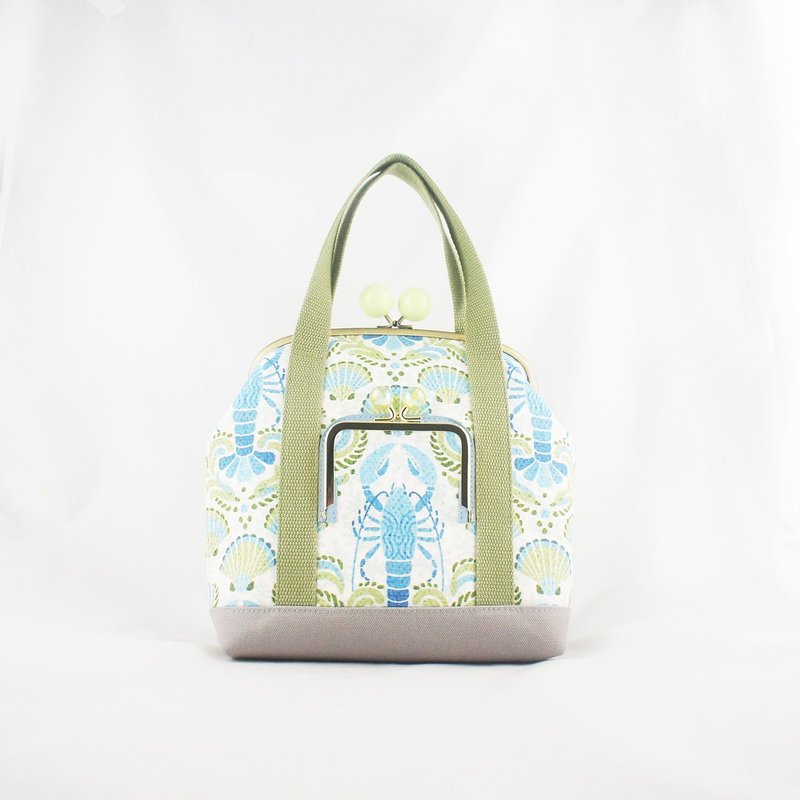 【双层系列】海底世界 - 侧背包/斜挎包 - 棉．麻 绿色