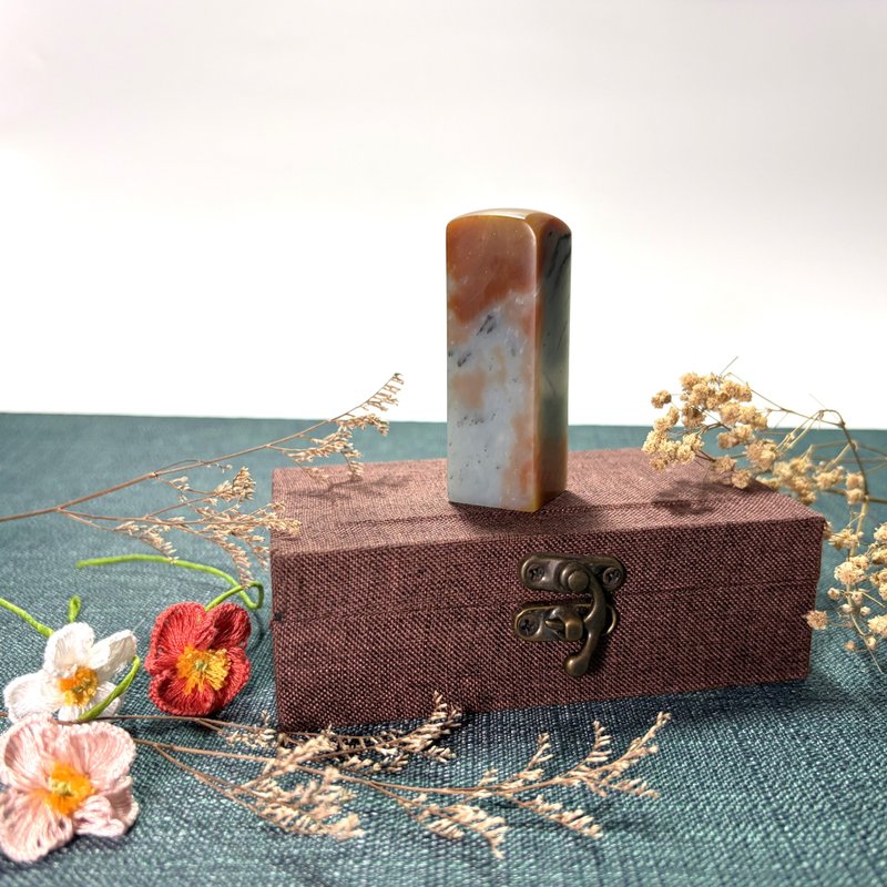 手工刻印定制单章 • 姓名方章 • 天地之始 • 天青石印章 - 印章/印台 - 石头 多色