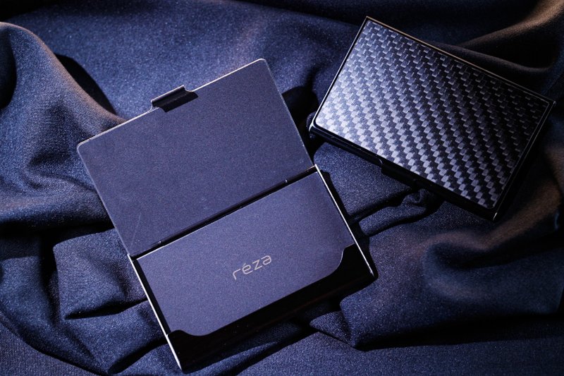 碳纤维名片盒 石墨黑不锈钢材质 正碳纤维3K斜横材质 - 名片夹/名片盒 - 碳纤维 