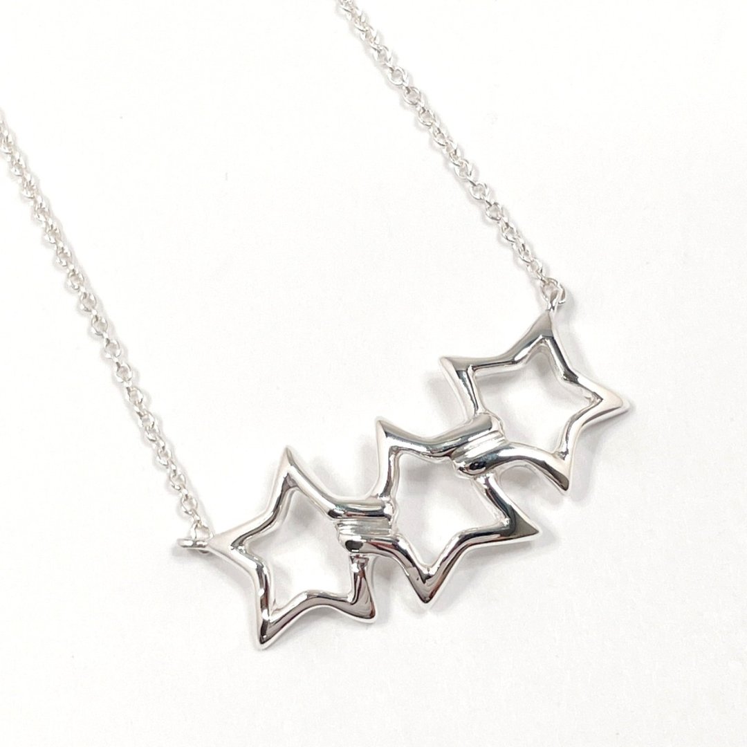 [日本直邮，二手，状况良好] Tiffany & Co. 三星项链吊坠 925银饰品 - 项链 - 纯银 银色