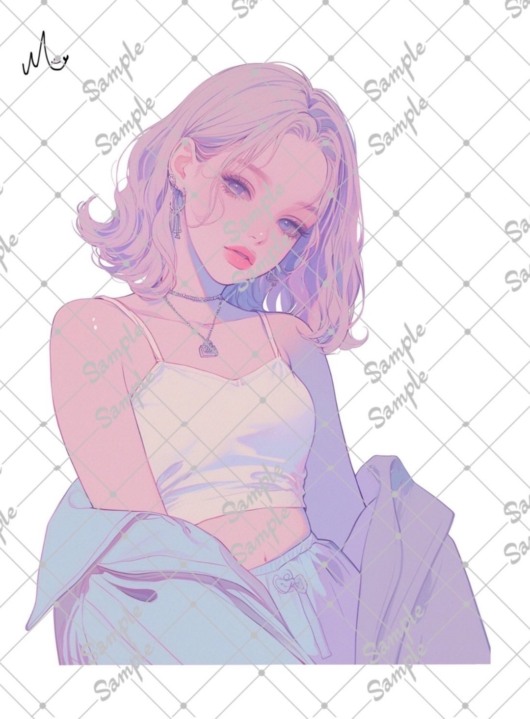原创人物贴纸 8月新作 - 贴纸 - 纸 