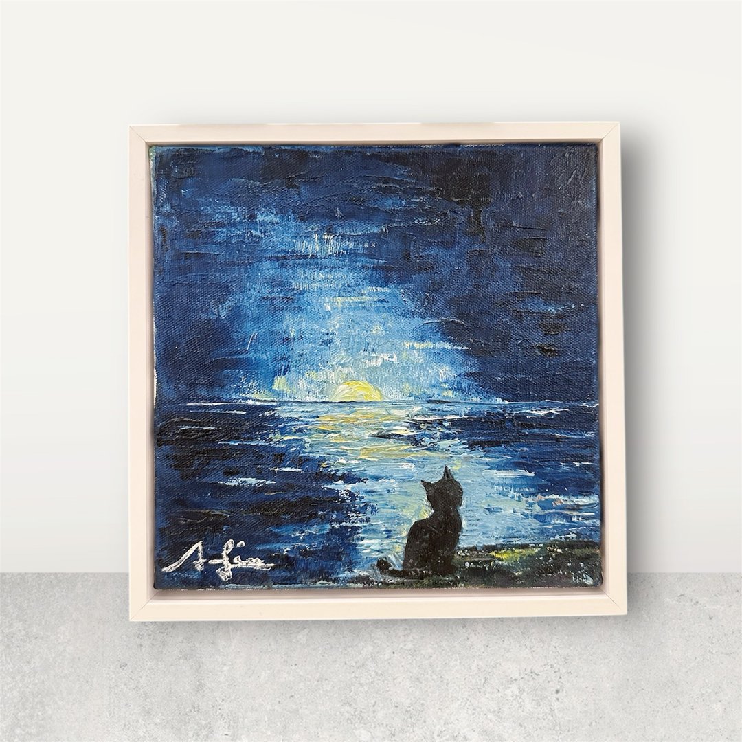 疗愈•月光 A-Lin 油彩 油画 油画创作 - 摆饰 - 棉．麻 