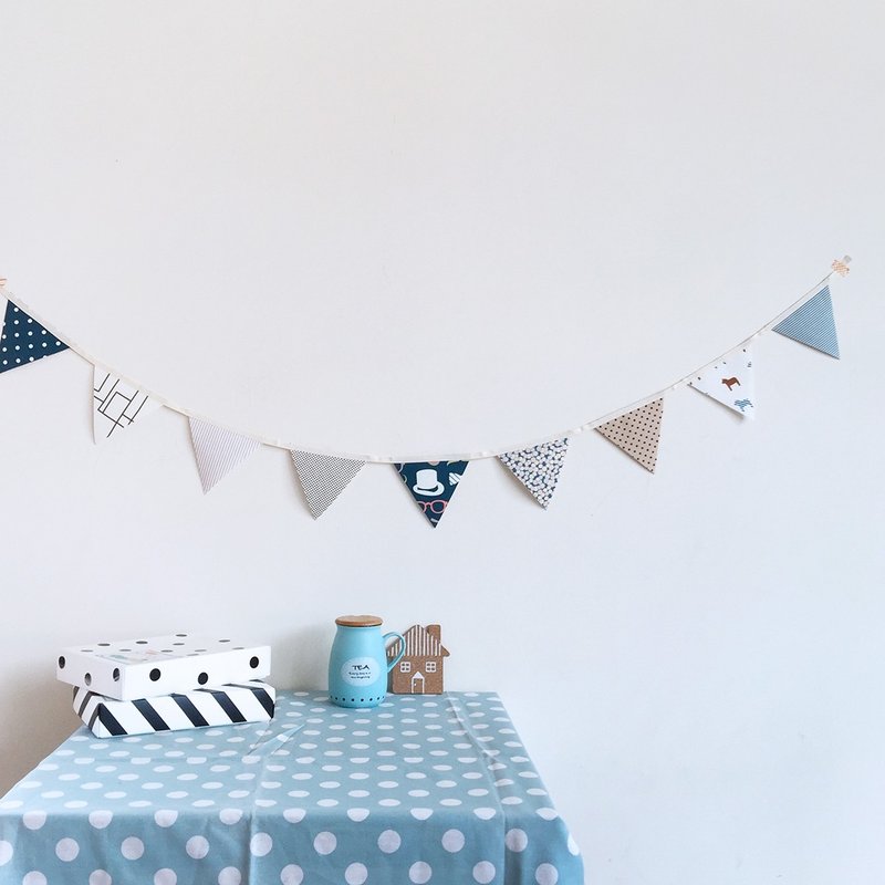 【La la la】Jazz&Blues 三角旗 / 限量手工 / 生活风格 / 布置小物 - 墙贴/壁贴 - 棉．麻 