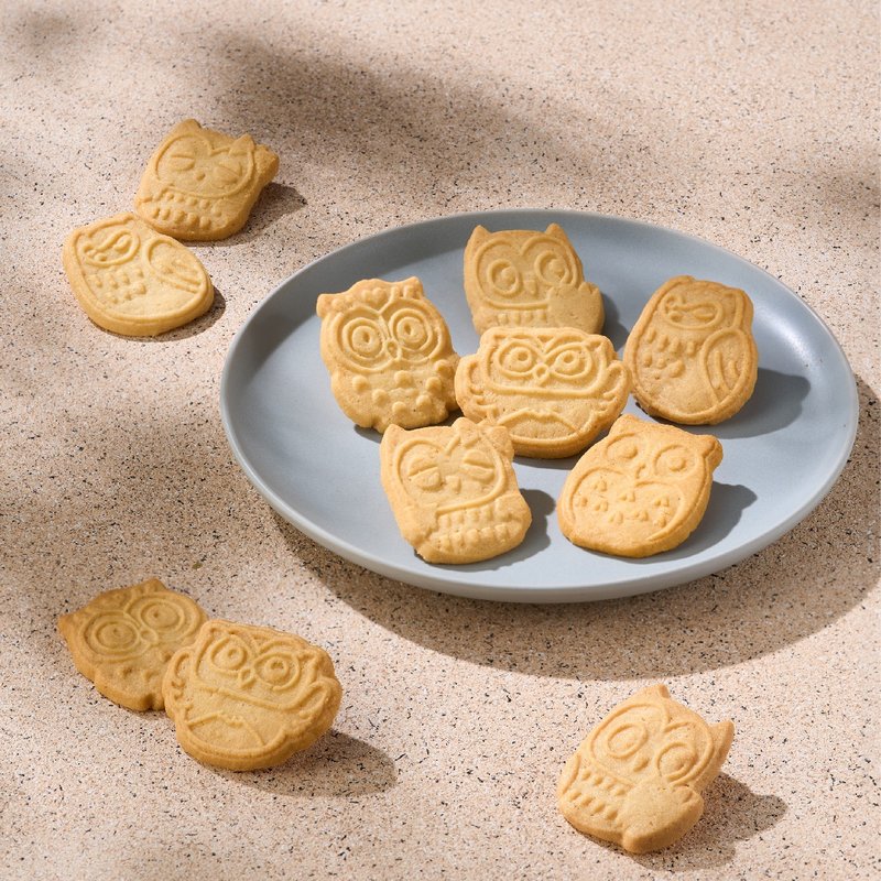 猫头鹰造型牛奶饼干220g  Milk Cookie (裸饼入夹链袋) - 零食/点心 - 新鲜食材 橘色