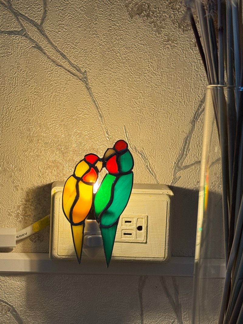 彩色玻璃小夜灯体验课-小鹦鹉 - 陶艺 - 玻璃 