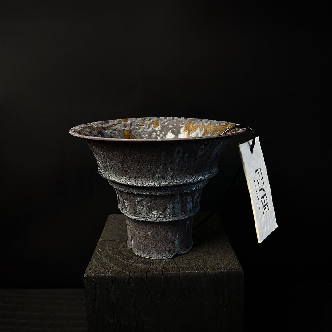 FLYER 块根多肉植物陶盆器 龙舌兰象牙宫象足漆树盆器 - 花瓶/陶器 - 陶 黑色