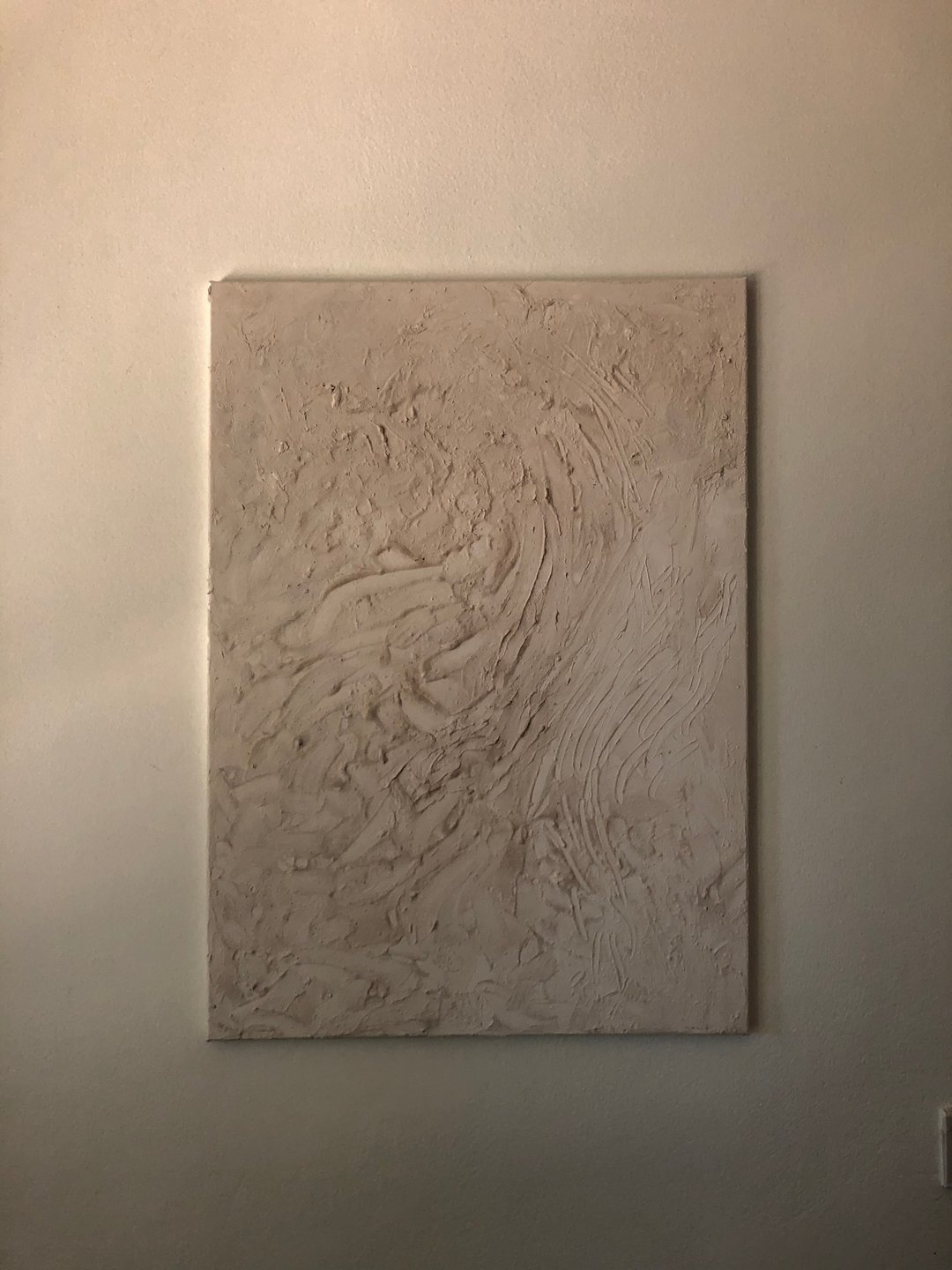 White abstract clay painting - 墙贴/壁贴 - 其他材质 白色